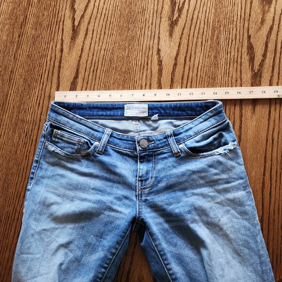 BKE Stella Bootcut Distressed y2k Jeans Size 26 Low Rise Whiskered - Picture 6 of 8